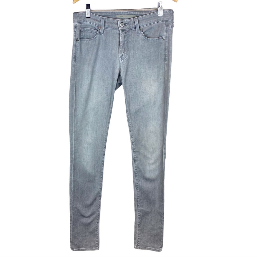 VINCE TALL Stainless Steel Gray Skinny Jeans - 33" Inseam - Size 26 - EUC